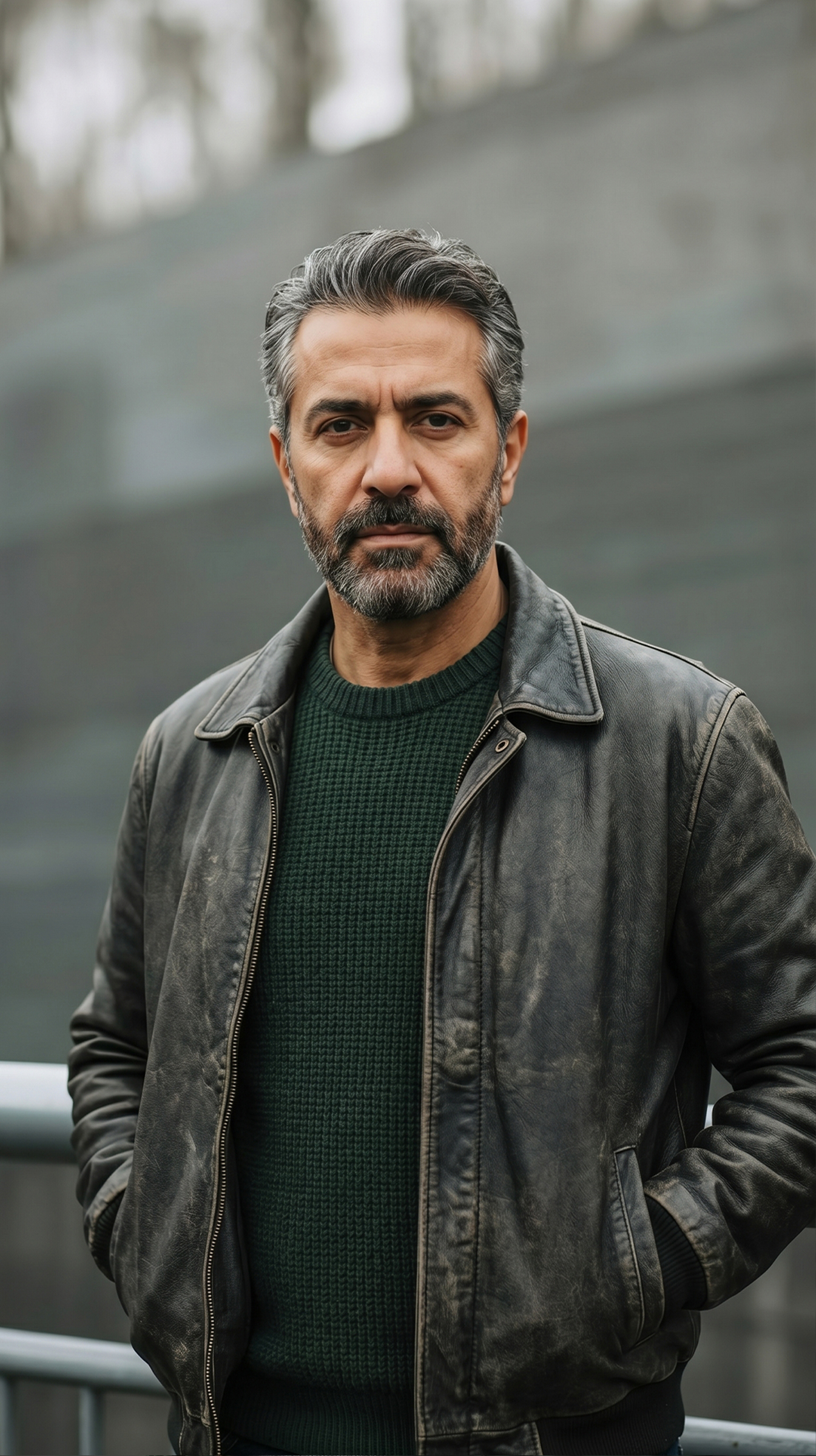 A man wearing a brown coat and a brown hat.